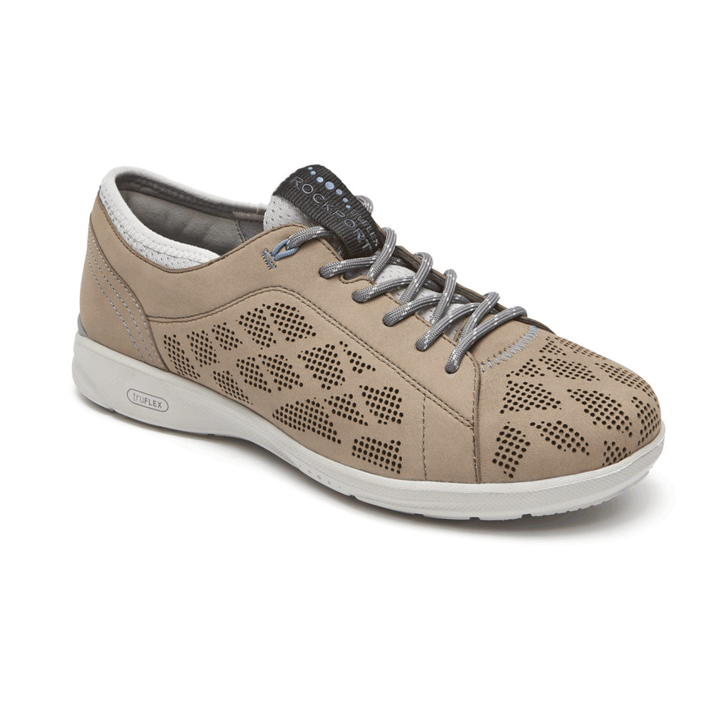 Tenis Rockport Mulher Caqui - Truflex Lace-To-Toe - 43689EMAT